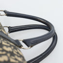 Christian Dior Trotter Canvas Boston Bag Navy Silver Auth BA14375-8