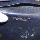 Christian Dior Trotter Canvas Chain Shoulder Bag Navy Gold Auth BA14376-11