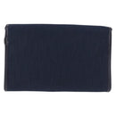 Christian Dior Trotter Canvas Chain Shoulder Bag Navy Gold Auth BA14376-2