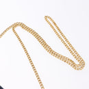 Christian Dior Trotter Canvas Chain Shoulder Bag Navy Gold Auth BA14376-8