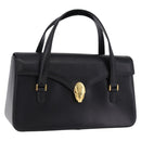 GIVENCHY Hand Bag Leather Black Gold Auth BA14377-1