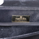 GIVENCHY Hand Bag Leather Black Gold Auth BA14377-10