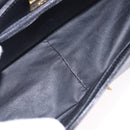 GIVENCHY Hand Bag Leather Black Gold Auth BA14377-11