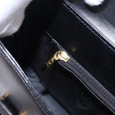 GIVENCHY Hand Bag Leather Black Gold Auth BA14377-21