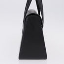 GIVENCHY Hand Bag Leather Black Gold Auth BA14377-4