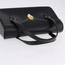 GIVENCHY Hand Bag Leather Black Gold Auth BA14377-6