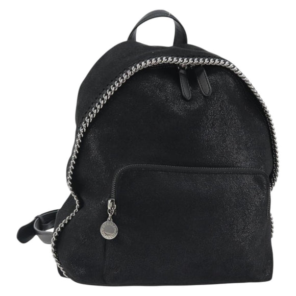 Stella MacCartney Falabella Chain Backpack Polyester Black 410905 Auth BA14378A