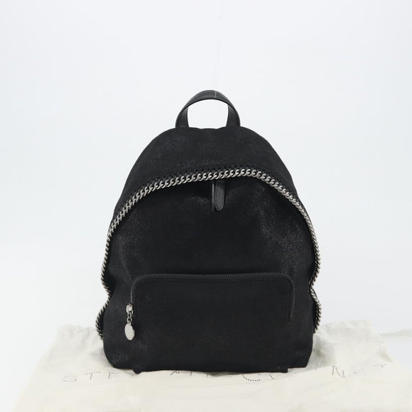 Stella MacCartney Falabella Chain Backpack Polyester Black 410905 Auth BA14378A