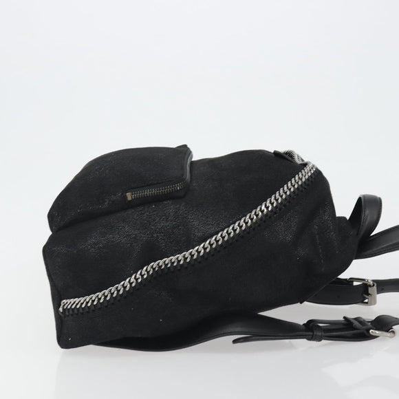 Stella MacCartney Falabella Chain Backpack Polyester Black 410905 Auth BA14378A
