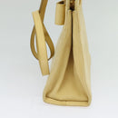 Salvatore Ferragamo Vala Hand Bag Suede Beige Gold Auth BA1438-4