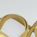 Salvatore Ferragamo Vala Hand Bag Suede Beige Gold Auth BA1438-8