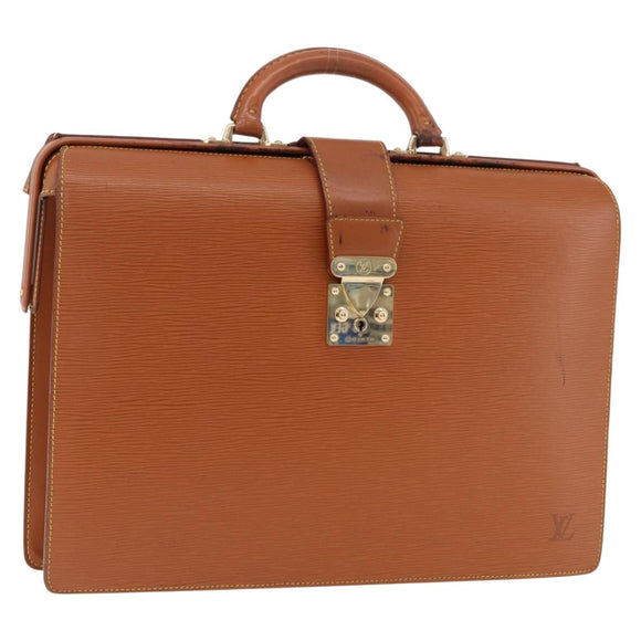 LOUIS VUITTON Epi Serviette Fermoir Bag Zipangu Gold M54358 Auth BA14383