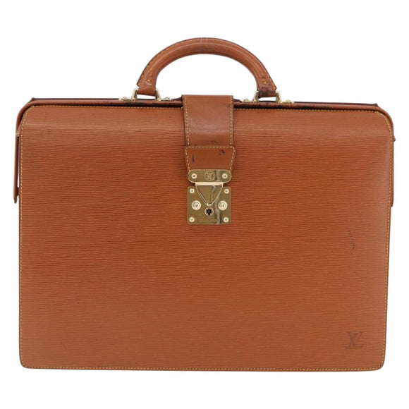 LOUIS VUITTON Epi Serviette Fermoir Bag Zipangu Gold M54358 Auth BA14383