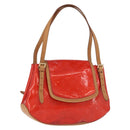 LOUIS VUITTON Monogram Vernis Biscayne Bay GM Bag Rouge M91287 LV Auth BA14386-1