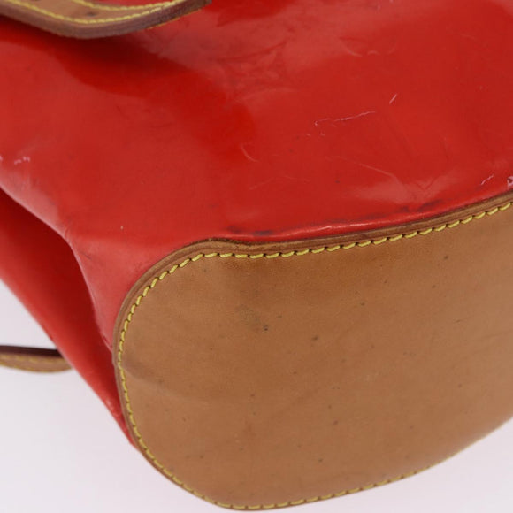 LOUIS VUITTON Monogram Vernis Biscayne Bay GM Bag Rouge M91287 LV Auth BA14386