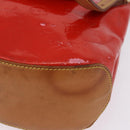 LOUIS VUITTON Monogram Vernis Biscayne Bay GM Bag Rouge M91287 LV Auth BA14386-12