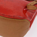 LOUIS VUITTON Monogram Vernis Biscayne Bay GM Bag Rouge M91287 LV Auth BA14386-14
