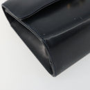 Salvatore Ferragamo Gancini Shoulder Bag Leather Navy Gold Auth BA14387-15