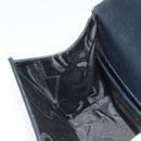 Salvatore Ferragamo Gancini Shoulder Bag Leather Navy Gold Auth BA14387-20
