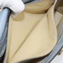 VALENTINO Rock Studs Hand Bag Leather 2way Light Blue Gold Auth BA14388-28