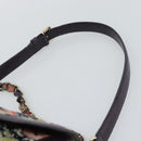 BALLY Hand Bag Leather Purple Gold Auth BA14389A-14