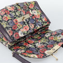 BALLY Hand Bag Leather Purple Gold Auth BA14389A-19