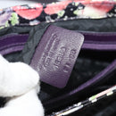 BALLY Hand Bag Leather Purple Gold Auth BA14389A-12