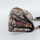 BALLY Hand Bag Leather Purple Gold Auth BA14389A-4