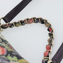 BALLY Hand Bag Leather Purple Gold Auth BA14389A-8