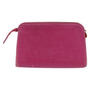 CHANEL COCO Mark Pouch Caviar Skin Pink Gold CC Auth BA14390A-3