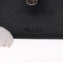 PRADA Card Case Safiano leather Black Silver 2MC122 Auth BA14392A-17