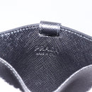 PRADA Card Case Safiano leather Black Silver 2MC122 Auth BA14392A-10