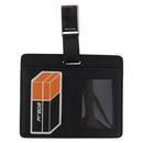 PRADA Card Case Safiano leather Black Silver 2MC122 Auth BA14392A-13