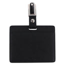 PRADA Card Case Safiano leather Black Silver 2MC122 Auth BA14392A-2