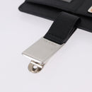 PRADA Card Case Safiano leather Black Silver 2MC122 Auth BA14392A-6