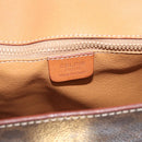 CELINE Macadam Canvas Shoulder Bag PVC Leather Brown Gold Auth BA14393-16