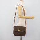 CELINE Macadam Canvas Shoulder Bag PVC Leather Brown Gold Auth BA14393-24