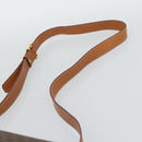 CELINE Macadam Canvas Shoulder Bag PVC Leather Brown Gold Auth BA14393-8