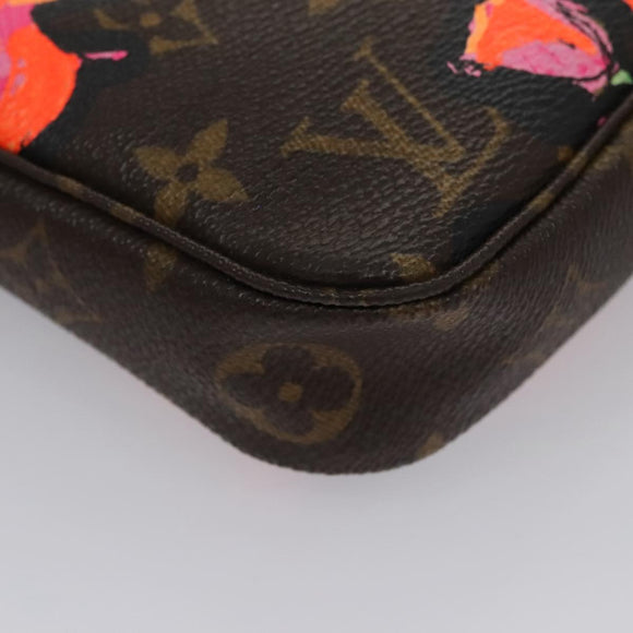LOUIS VUITTON Monogram Rose Pochette Accessoires Pouch M48615 LV Auth BA143A