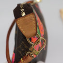 LOUIS VUITTON Monogram Rose Pochette Accessoires Pouch M48615 LV Auth BA143V-8