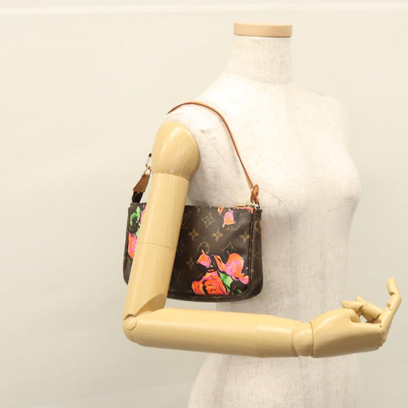 LOUIS VUITTON Monogram Rose Pochette Accessoires Pouch M48615 LV Auth BA143A