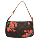 LOUIS VUITTON Monogram Rose Pochette Accessoires Pouch M48615 LV Auth BA143V-2