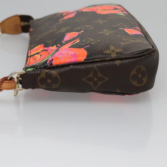 LOUIS VUITTON Monogram Rose Pochette Accessoires Pouch M48615 LV Auth BA143A