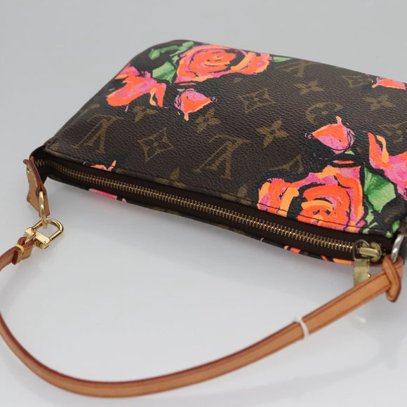 LOUIS VUITTON Monogram Rose Pochette Accessoires Pouch M48615 LV Auth BA143A