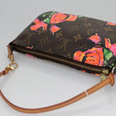 LOUIS VUITTON Monogram Rose Pochette Accessoires Pouch M48615 LV Auth BA143V-6