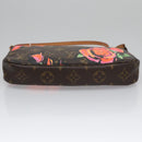 LOUIS VUITTON Monogram Rose Pochette Accessoires Pouch M48615 LV Auth BA143V-5