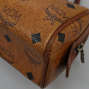 MCM Logogram Vicetos Hand Bag PVC Leather 2way Brown Gold Auth BA1440-16