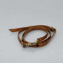 MCM Logogram Vicetos Hand Bag PVC Leather 2way Brown Gold Auth BA1440-20