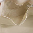 CELINE Shoulder Bag Leather White Gold Auth BA14401A-22