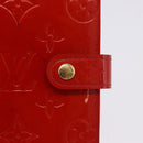 LOUIS VUITTON Monogram Vernis Agenda PM Planner Cover Red R21016 Auth BA14403-18